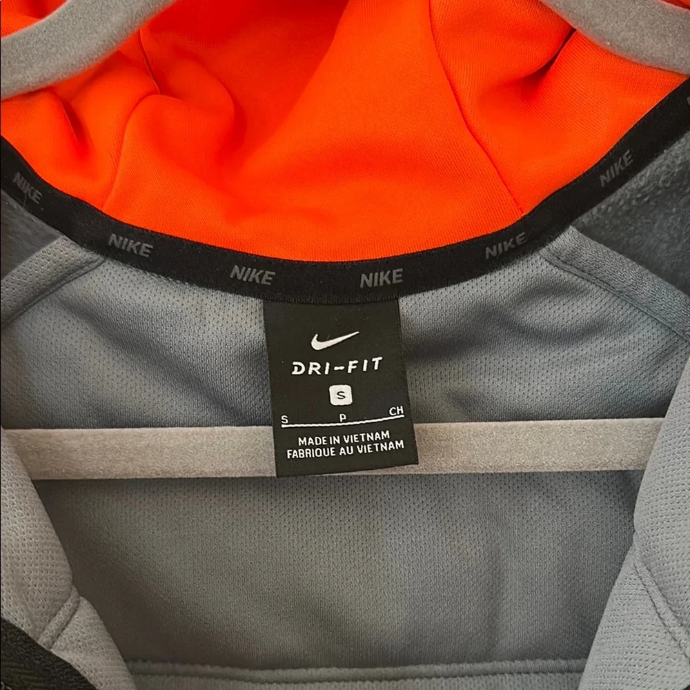 Nike Gray Hooded Vest with Orange Lining - Picture 2 of 5